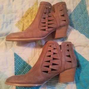 Tan booties